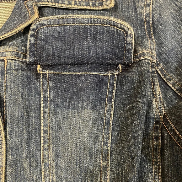 Dressbarn V-neck Snap Closure Denim Jean Jacket Size Small - Picture 6 of 9
